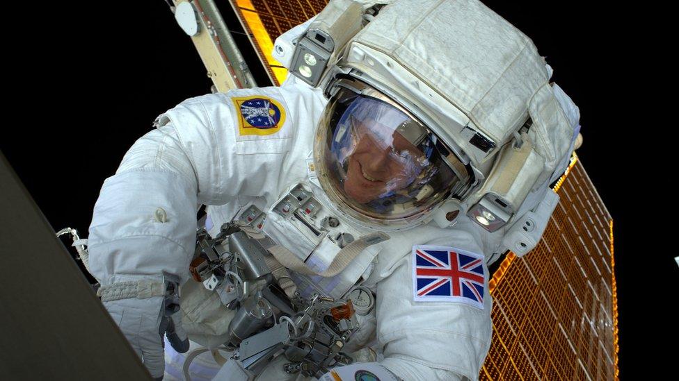 Tim Peake on spacewallk