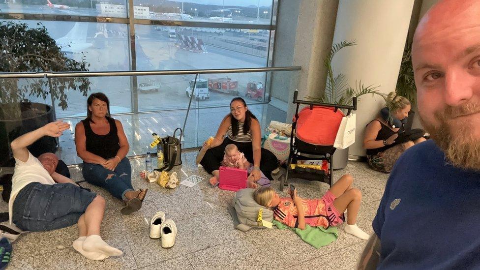 Jack Bowman and his family are waiting to fly out of Palma