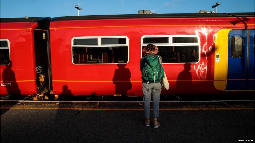 Commuter at Clapham Junction