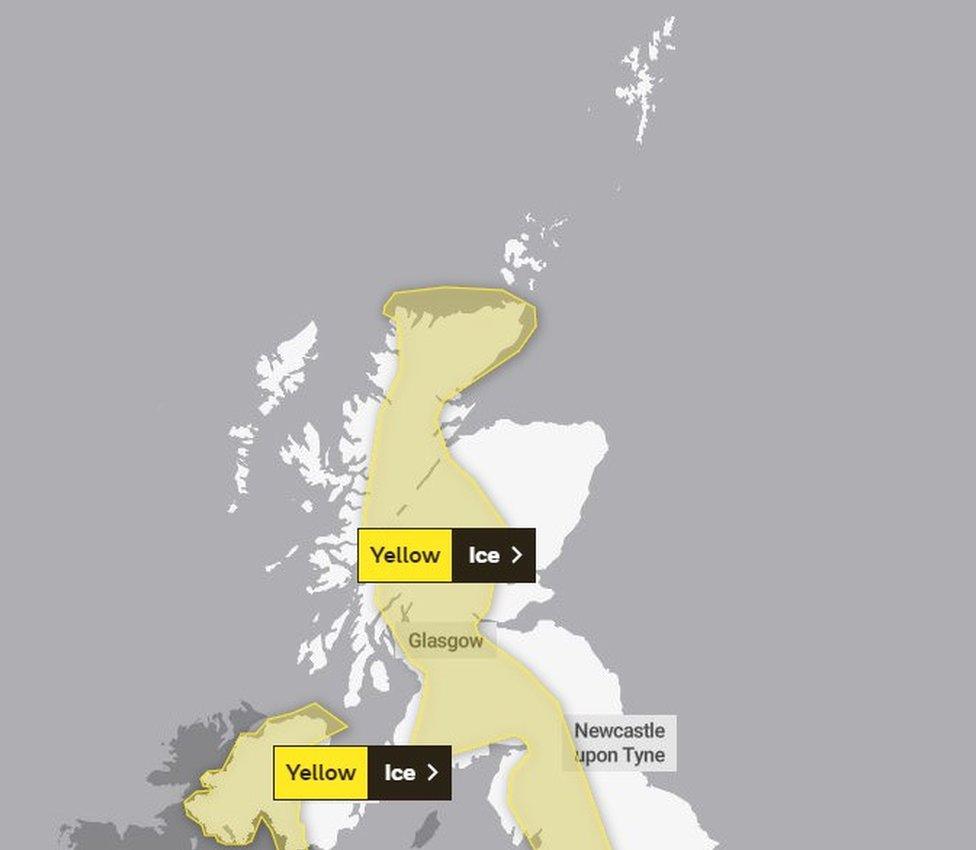 Weather warnings map