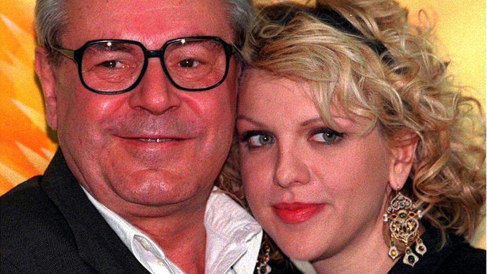 Milos Forman and Courtney Love