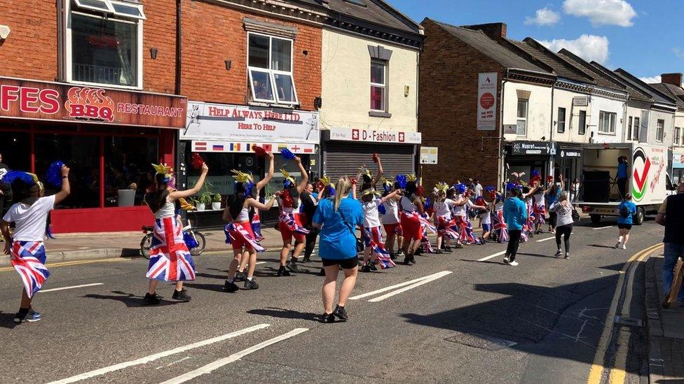 Dance troupe at Northampton Carnival