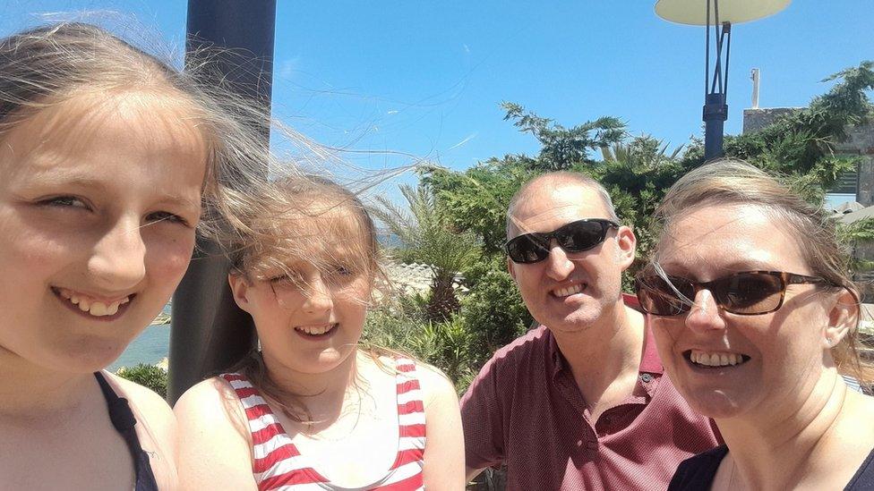 The Cook family on holiday in Crete