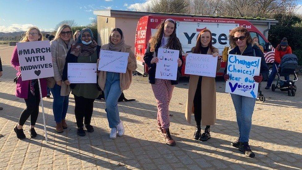 One of the marches is taking place at Swansea