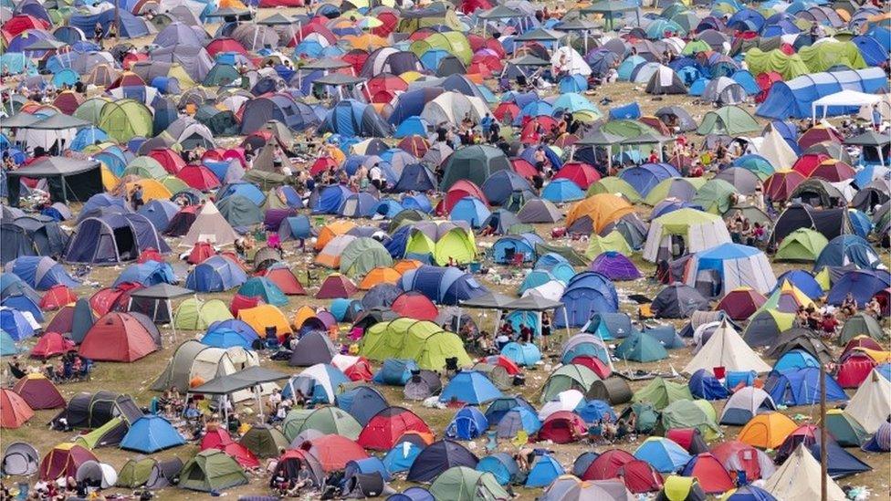 Tents at Leeds Festival