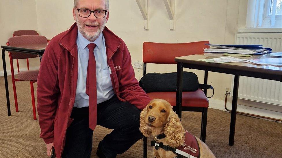 Martin Peagam and his dog Inca