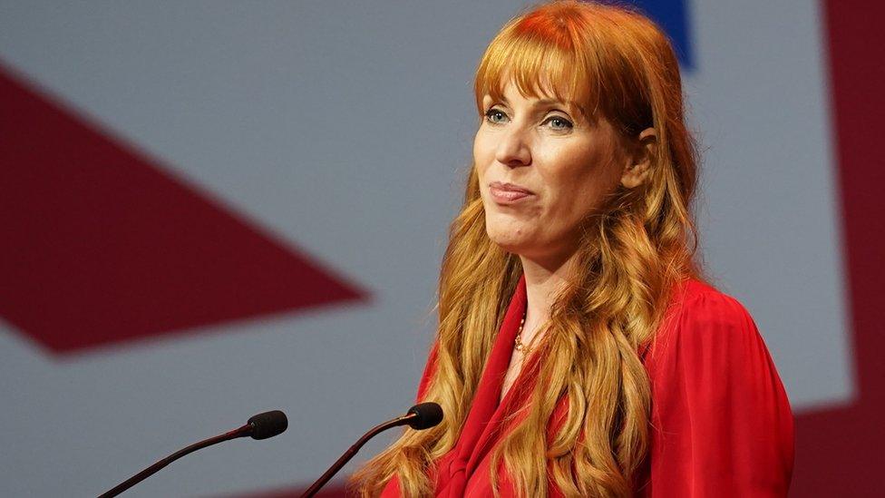 Deputy Labour leader Angela Rayner speaking at the Labour Party Women's Conference