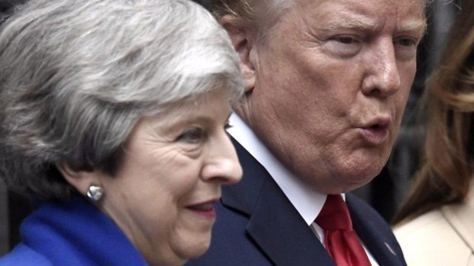 Theresa May and Donald Trump