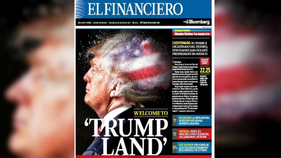 Front page of Mexico's El Financiero