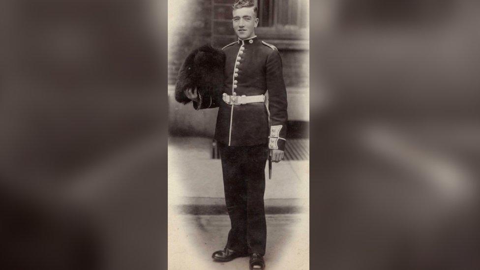 Guardsman David Blyth in his ceremonial uniform