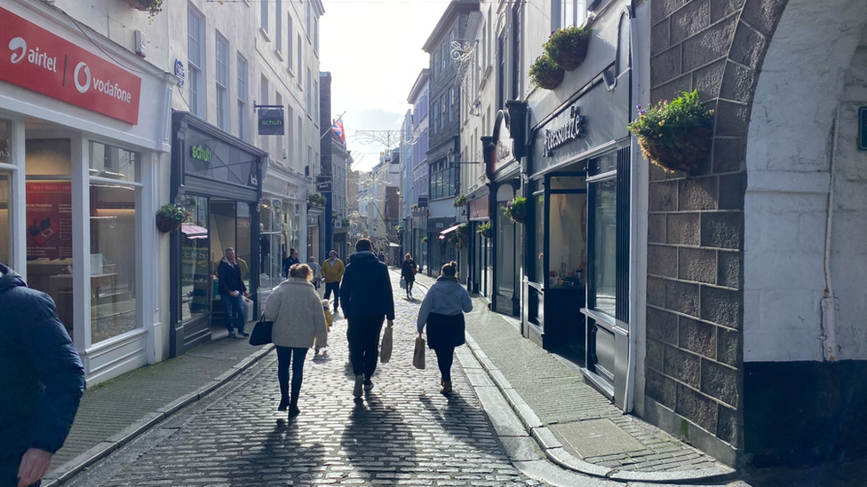 high street in St Peter Port