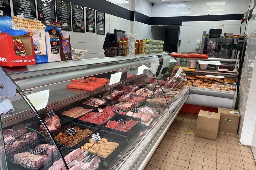 Inside Anniesland Butchers shop