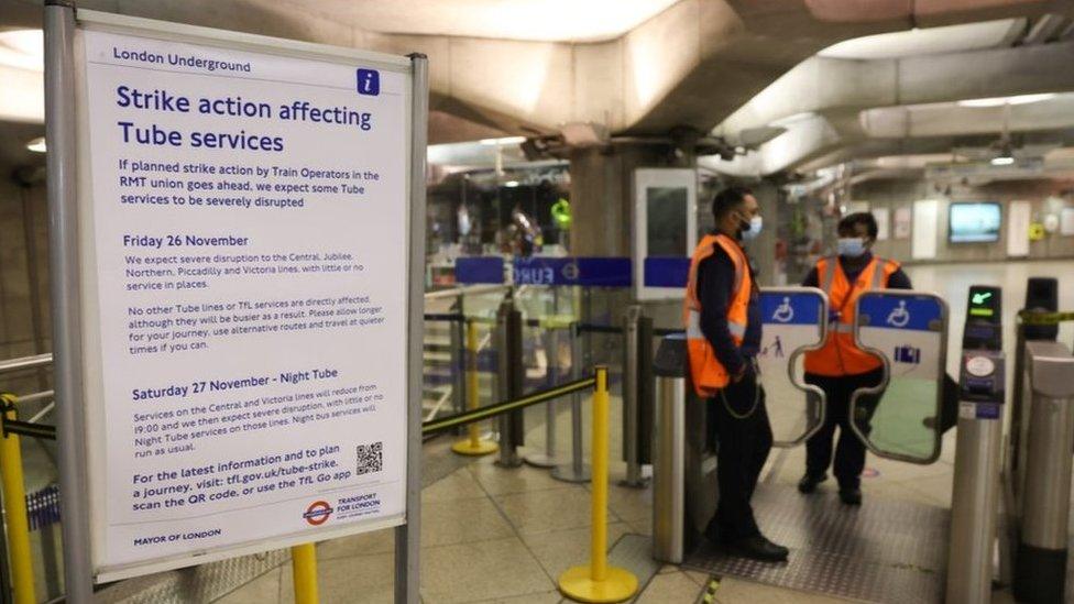 Strike action started last month