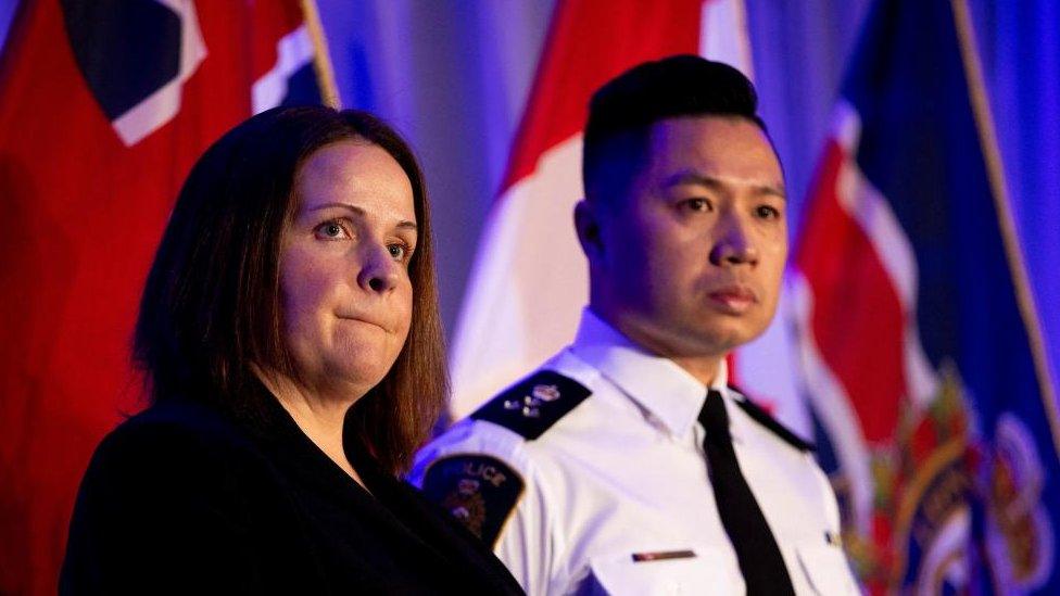 Police Sgt Katherine Dan and London Police Chief Thai Troung