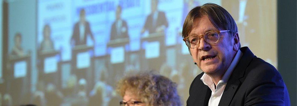 The European Parliament's Brexit coordinator Guy Verhofstadt (file pic)