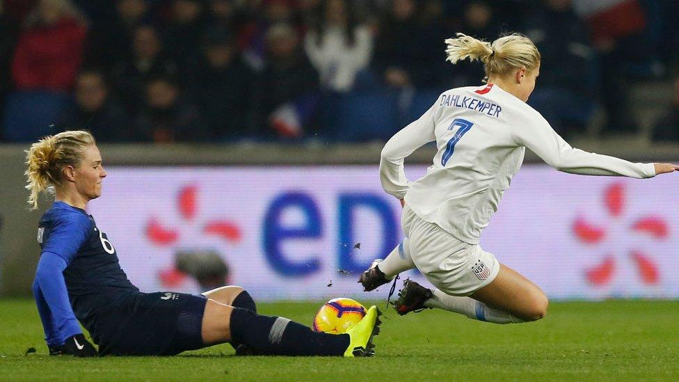 Scene of the friendly between France and the US in January