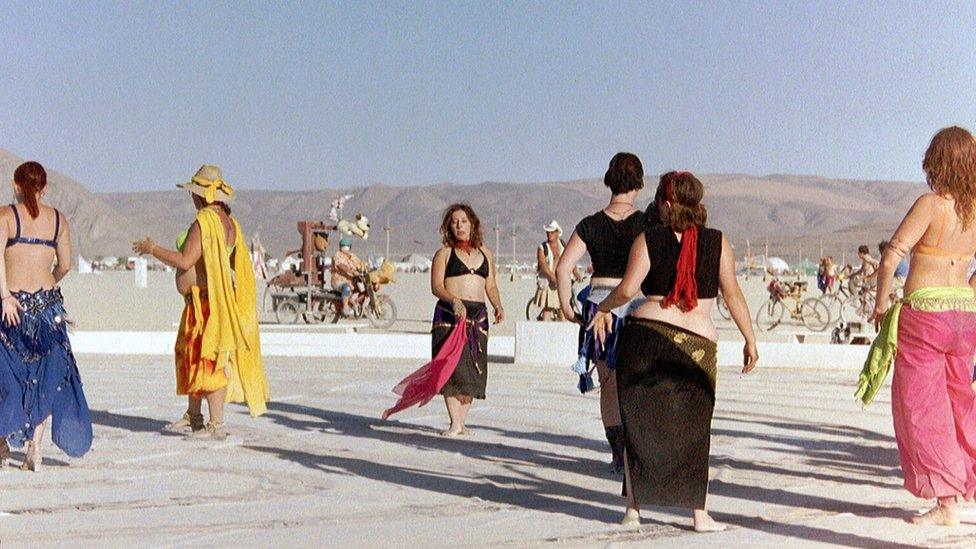 Festival-goers at Burning Man