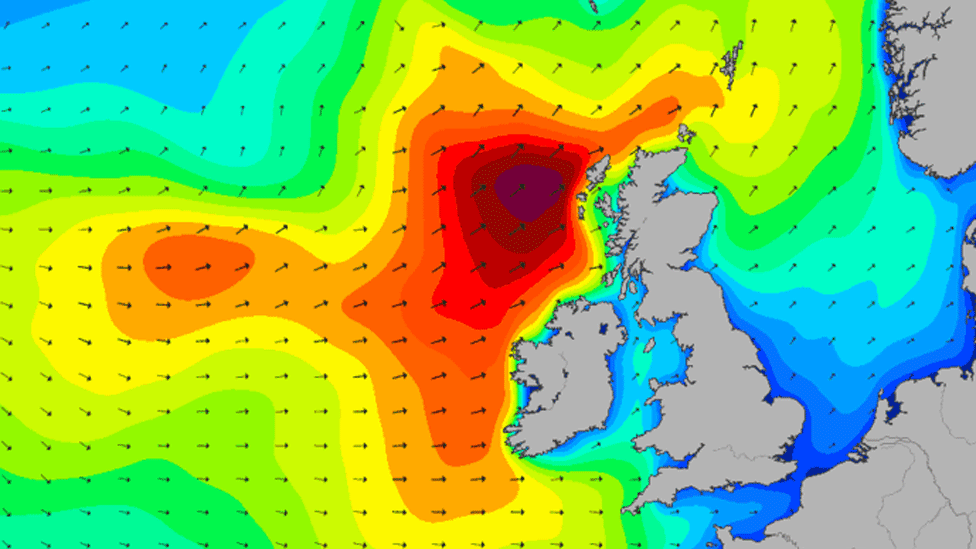 Swell chart for Friday