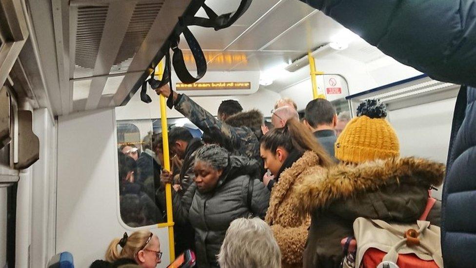 Crowded train