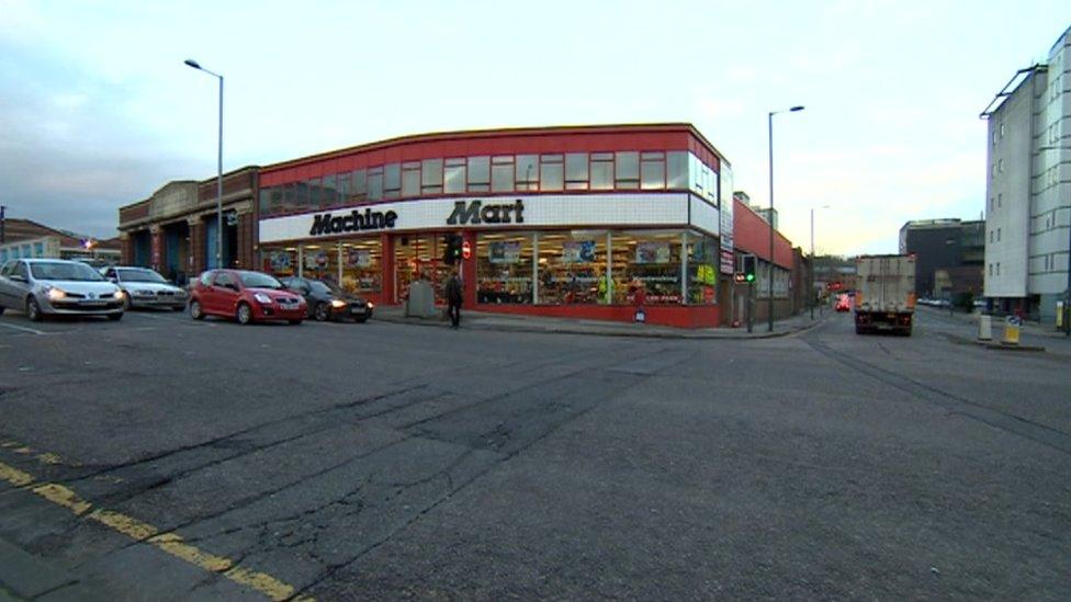 Junction of Lower Parliament Street and Pennyfoot Street in Nottingham