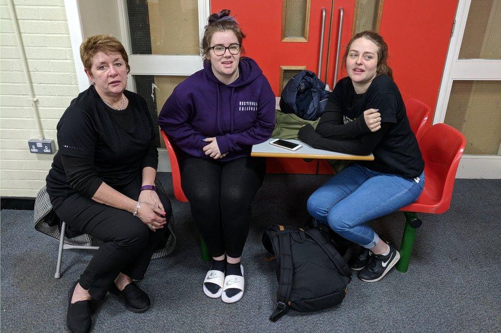 Jan Clarke with Kaitlyn and Shelly Bolton