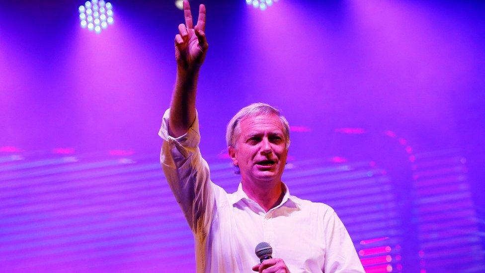 Far-right candidate José Antonio Kast at a rally