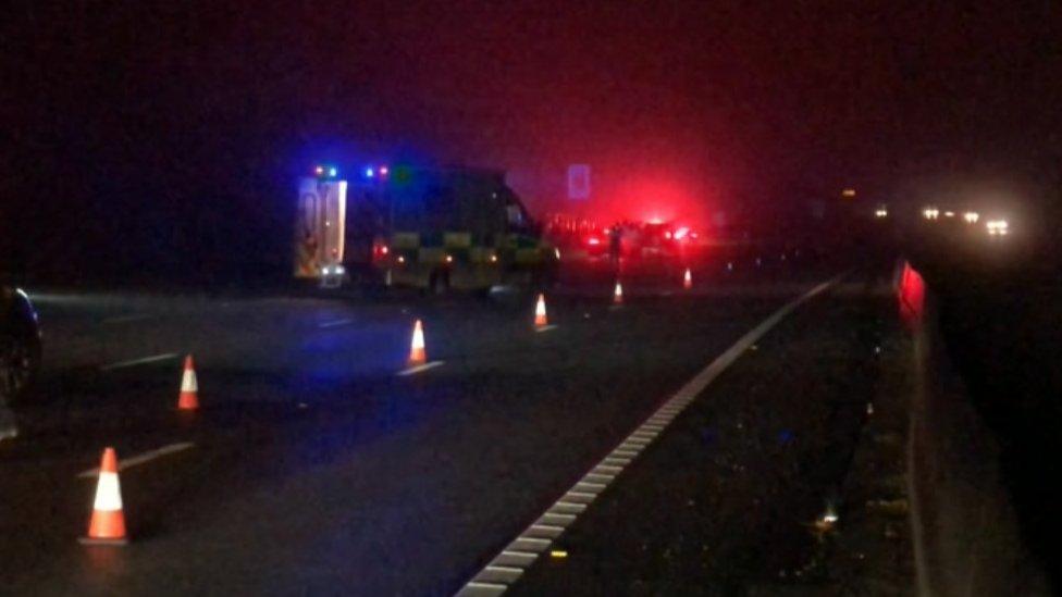 Crash on the M25 near Godstone