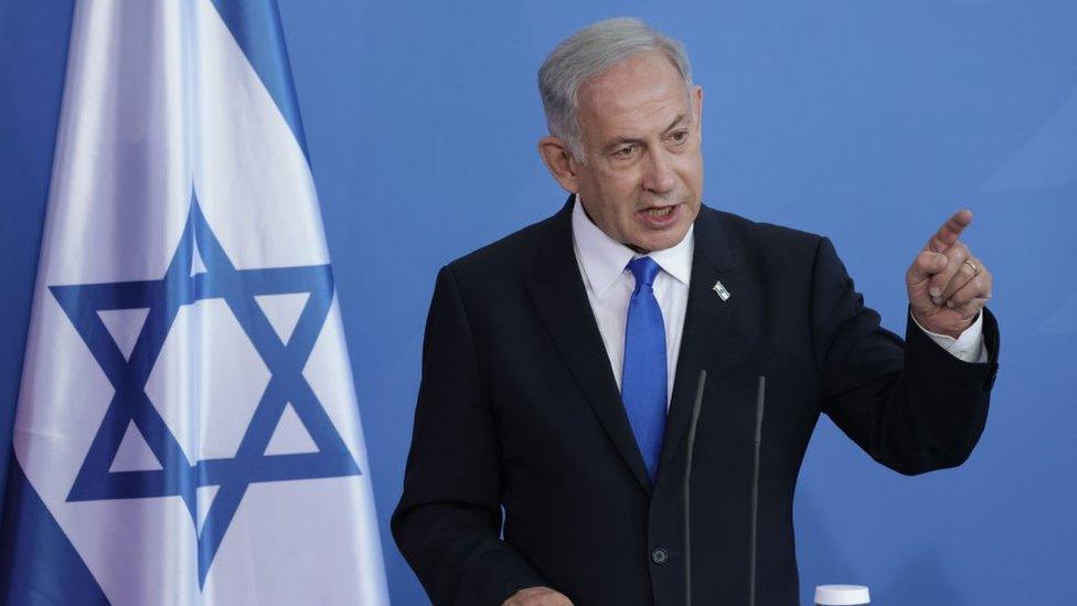 Benjamin Netanyahu speaks in Belrin in March