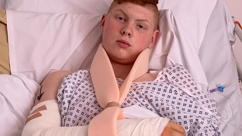 Jack Harley in hospital