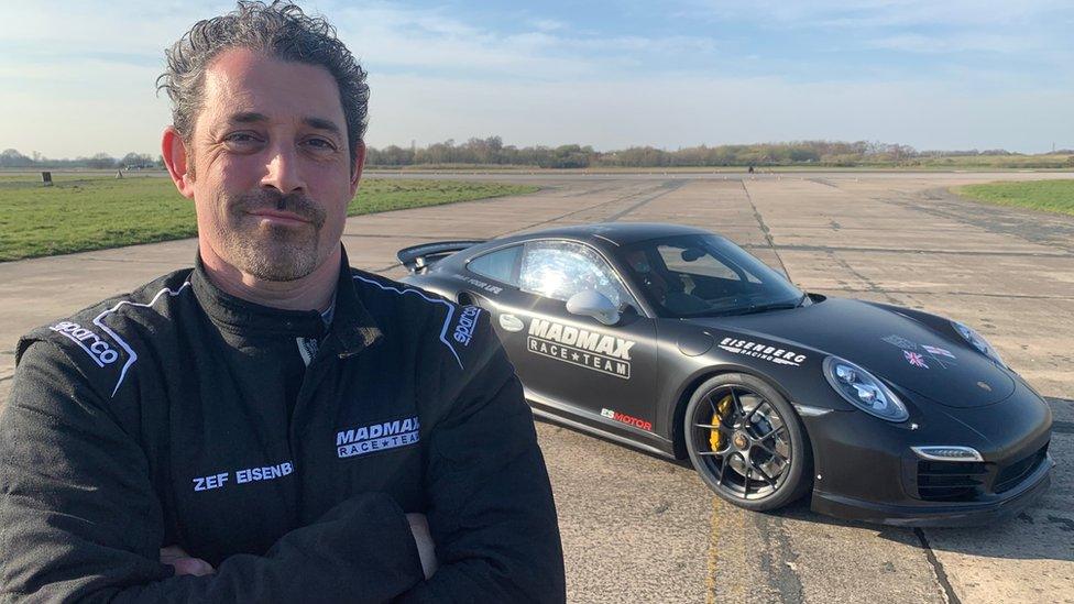 Zef Eisenberg with his bespoke Porsche 911 Turbo S