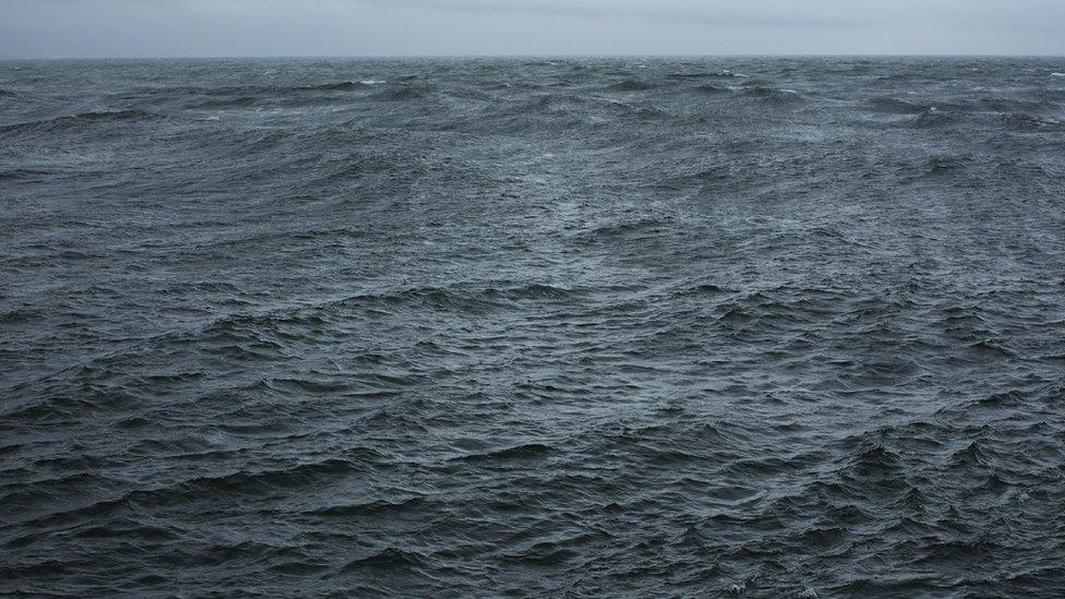 Wolfgang Tillmans' The State We're In shows a view out across a bleak and choppy sea