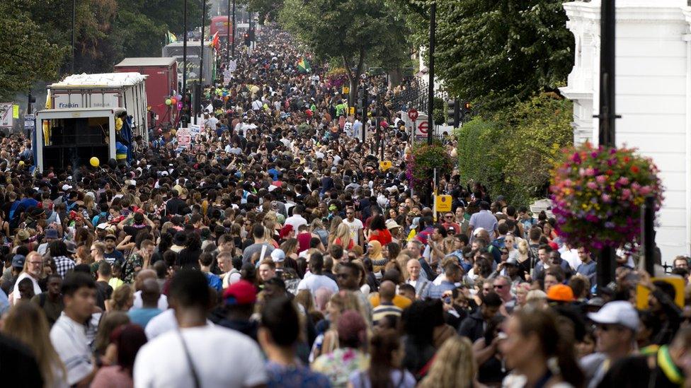 children's day parade at Notting Hill Carnival