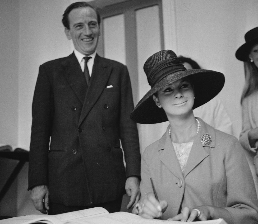 Arthur Cameron Corbett and April Ashley getting married in 1963