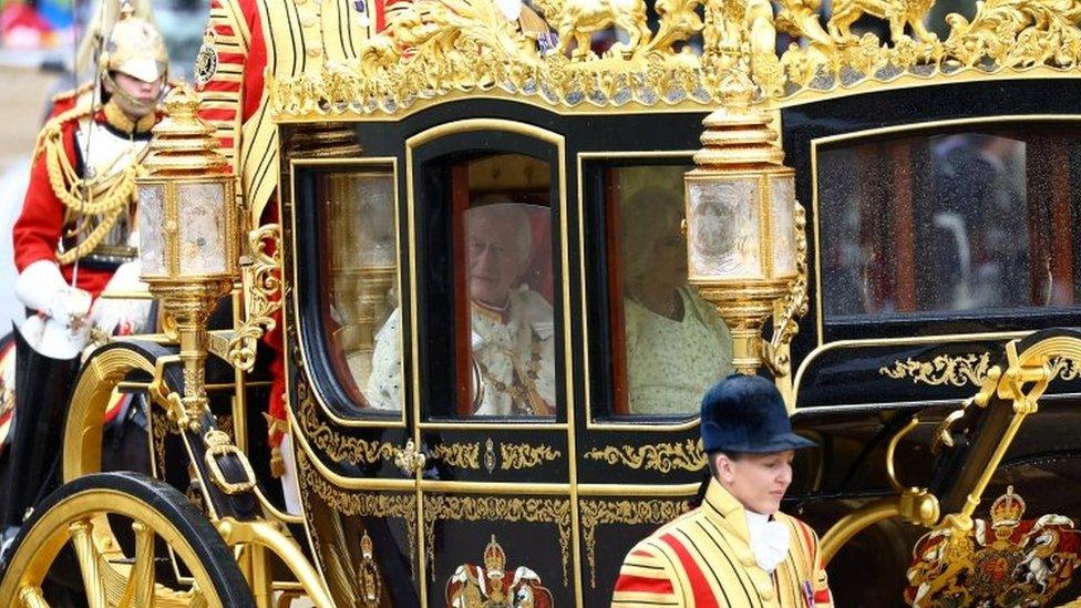 King and Queen Consort in the golden coach