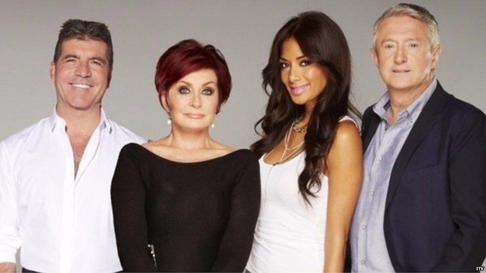 Simon Cowell, Sharon Osborne, Nicole Scherzinger and Louis Walsh