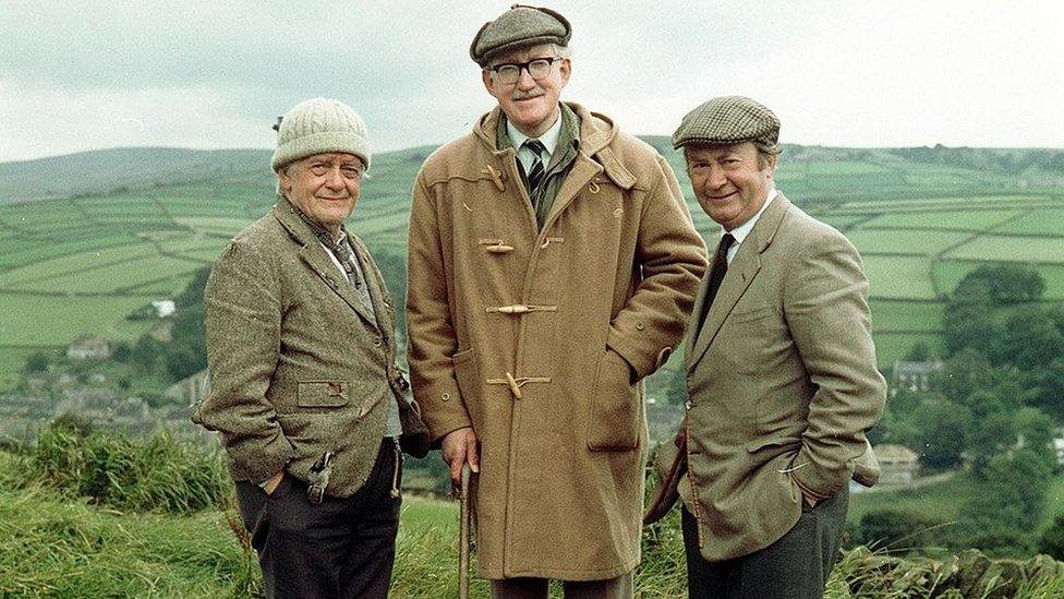 Last of the Summer Wine actors Bill Owen, Brian Wilde and Peter Sallis