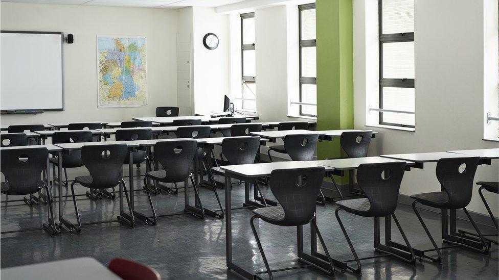 An empty classroom