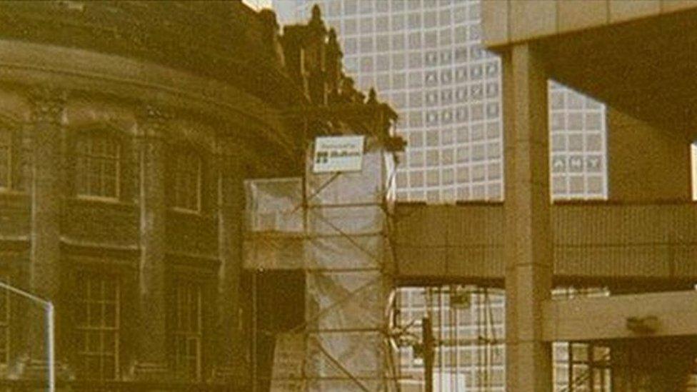 1973; looking at the old Central Library from the new - From Birmingham City Council website