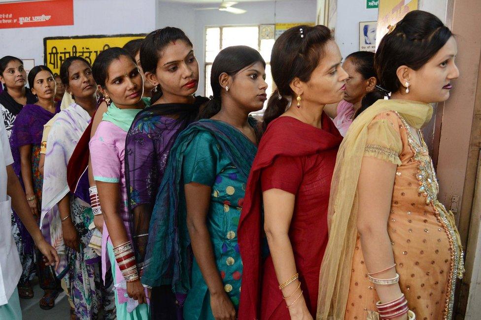 Pregnant women at a hospital in Amritsar