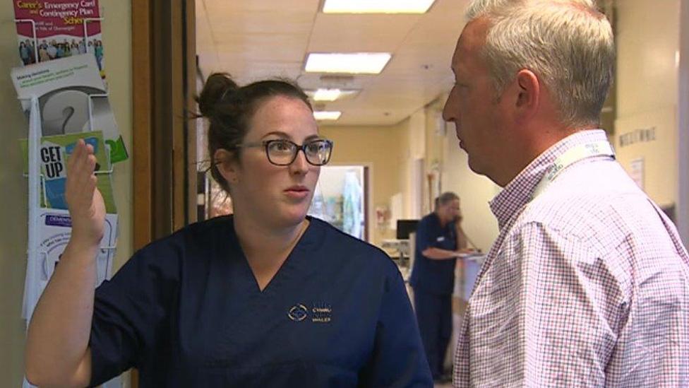 Ward sister and inspector in Cardiff hospital