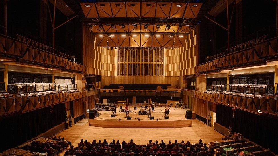 A photo of the new concert hall