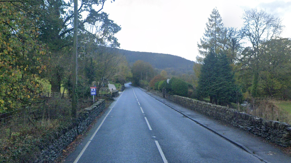 A5 road in Carrog