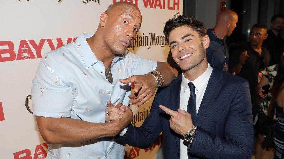 Zac Efron and Dwayne Johnson