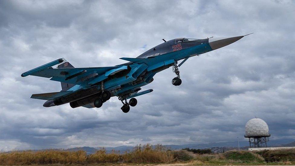 Russian Sukhoi Su-34 fighter bomber in Syria