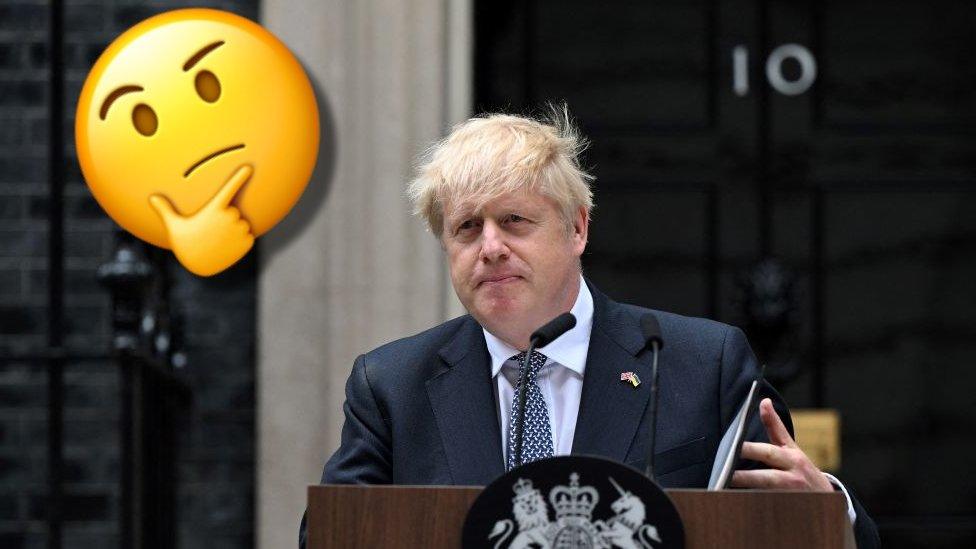 boris johnson + thinking face emoji