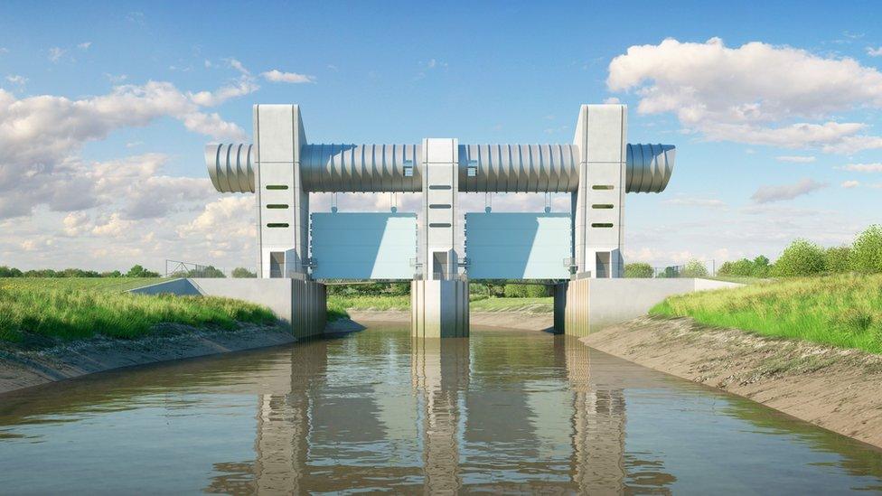 Artist Impression Of The Bridgwater Tidal Barrier