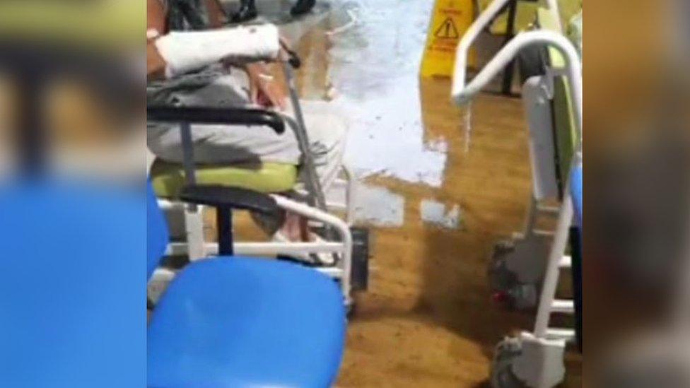 Flooding at Rotherham Hospital