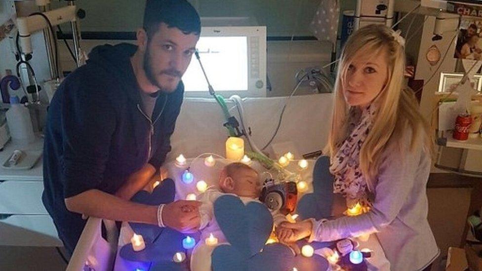 Chris Gard and Connie Yates with their son Charlie Gard