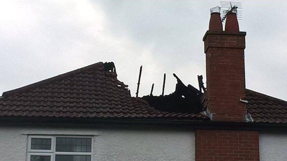 House hit by lightning