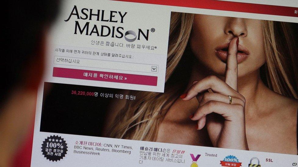 Ashley Madison website